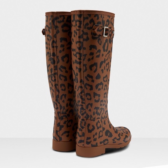Hunter cheetah print tall rain boots - Picture 3 of 4
